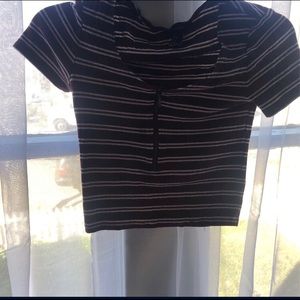 Crop top Zipper shirt